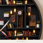 ZEEQUA Midnight Library Wall Clock