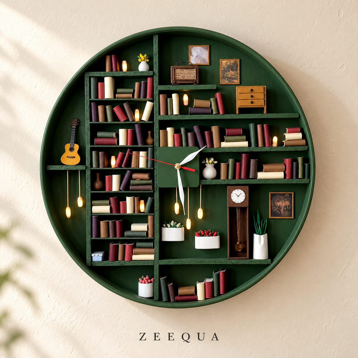 ZEEQUA Garden Study Wall Clock