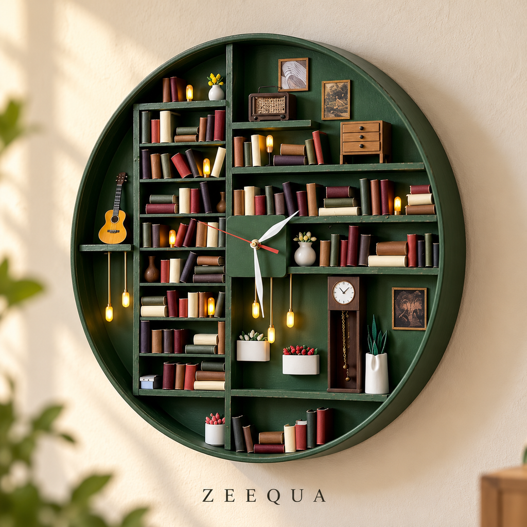 ZEEQUA Garden Study Wall Clock